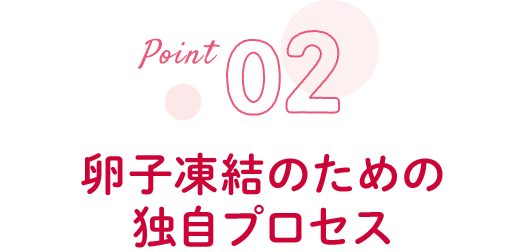 02 卵子凍結のための独自プロセス 